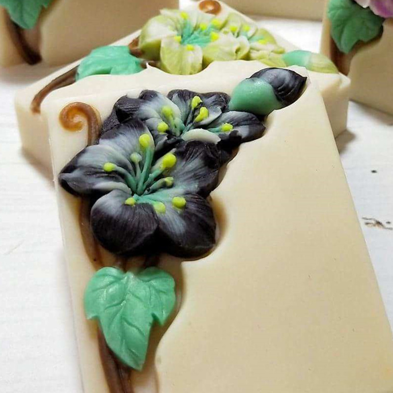 Pretty Floral Soap Mold Rectan - Soap Making Cold Process 评论和价格